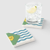 Dessous-de-verre En Pierre Drapeau de Vancouver (Colombie-Britannique) (Côté)