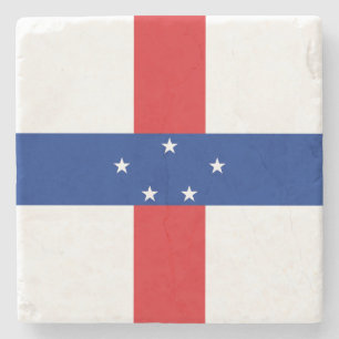 Dessous-de-verre En Pierre Drapeau des Antilles Pays-Bas