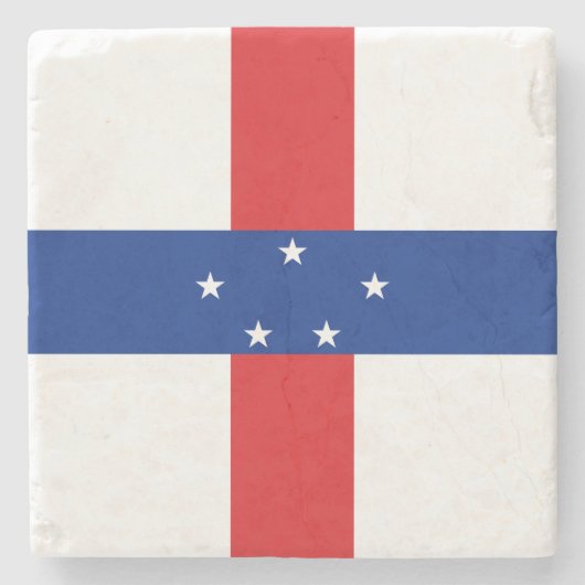 Dessous-de-verre En Pierre Drapeau des Antilles Pays-Bas (Devant)