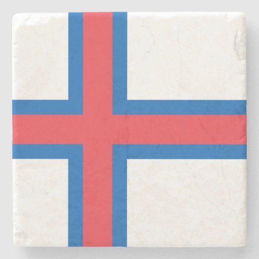 Dessous-de-verre En Pierre Drapeau des îles Féroé (Devant)