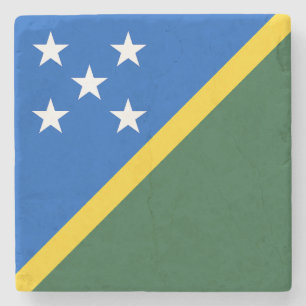 Dessous-de-verre En Pierre Drapeau des Îles Salomon