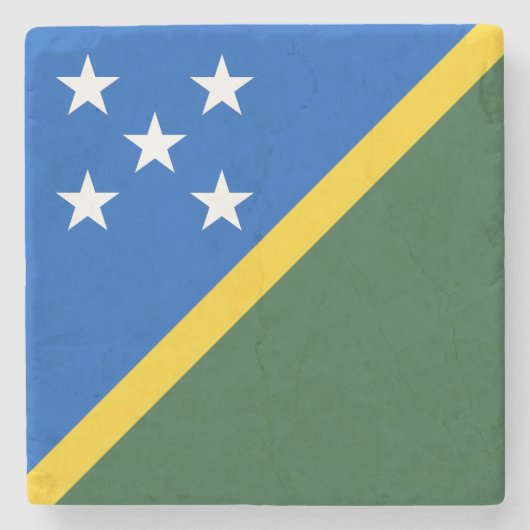 Dessous-de-verre En Pierre Drapeau des Îles Salomon (Devant)