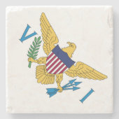 Dessous-de-verre En Pierre Drapeau des îles Vierges américaines (Devant)