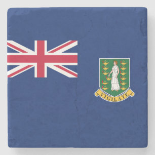 Dessous-de-verre En Pierre Drapeau des îles Vierges britanniques (BVI)