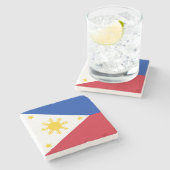 Dessous-de-verre En Pierre Drapeau des Philippines (Côté)