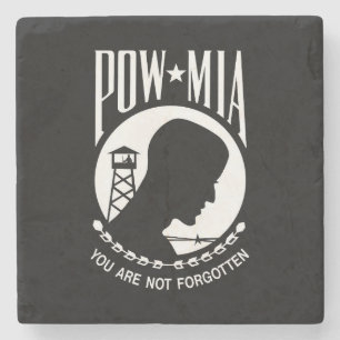 Dessous-de-verre En Pierre Drapeau des POW MIA : Soldats disparus de la guerr