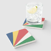 Dessous-de-verre En Pierre Drapeau des Seychelles (Côté)