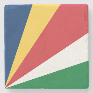Dessous-de-verre En Pierre Drapeau des Seychelles