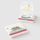 Dessous-de-verre En Pierre Drapeau d'État de Californie (Côté)