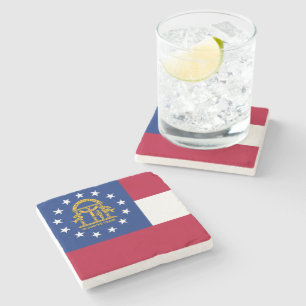 Dessous-de-verre En Pierre Drapeau d'état de la Géorgie