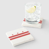 Dessous-de-verre En Pierre Drapeau d'État de Washington DC (Côté)