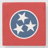 Dessous-de-verre En Pierre Drapeau d'état du Tennessee (Devant)