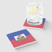 Dessous-de-verre En Pierre Drapeau d'Haïti (Côté)