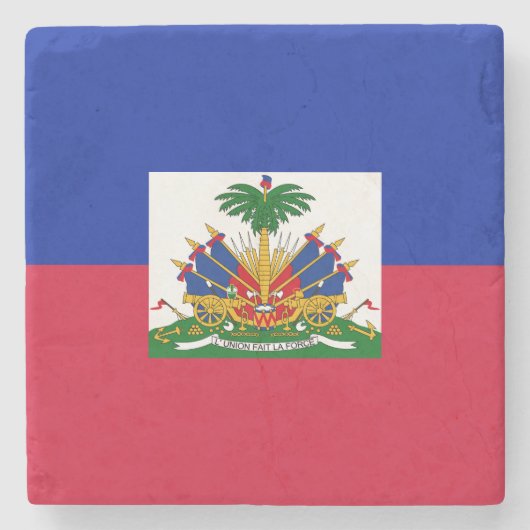 Dessous-de-verre En Pierre Drapeau d'Haïti (Devant)