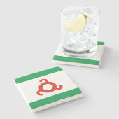 Dessous-de-verre En Pierre Drapeau d'Ingushetia (Côté)