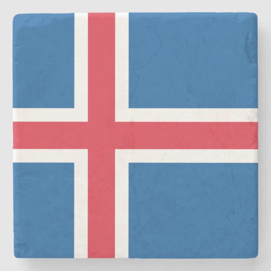 Dessous-de-verre En Pierre Drapeau d'Islande (Devant)