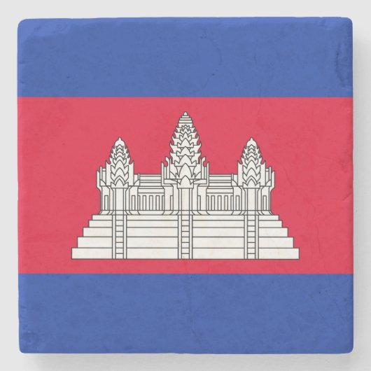 Dessous-de-verre En Pierre Drapeau du Cambodge patriotique (Devant)