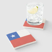 Dessous-de-verre En Pierre Drapeau du Chili (Côté)