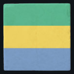 Dessous-de-verre En Pierre Drapeau du Gabon<br><div class="desc">Drapeau patriotique du Gabon.</div>