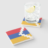 Dessous-de-verre En Pierre Drapeau du Haut-Karabagh (Côté)