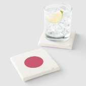 Dessous-de-verre En Pierre Drapeau du Japon (Côté)