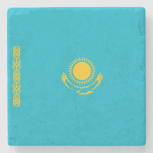 Dessous-de-verre En Pierre Drapeau du Kazakhstan
