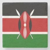 Dessous-de-verre En Pierre Drapeau du Kenya (Devant)