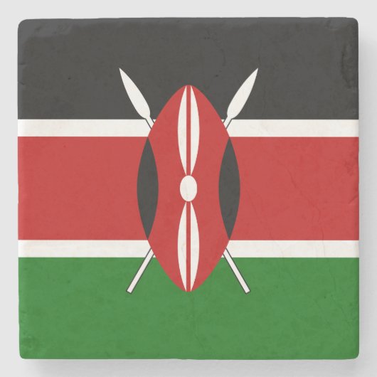 Dessous-de-verre En Pierre Drapeau du Kenya (Devant)