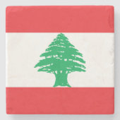 Dessous-de-verre En Pierre Drapeau du Liban (Devant)
