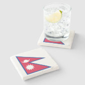 Dessous-de-verre En Pierre Drapeau du Népal (Côté)