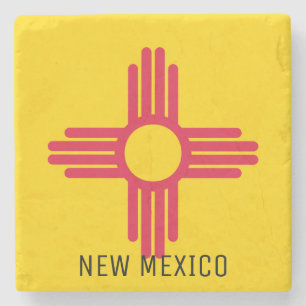 Dessous-de-verre En Pierre Drapeau du Nouveau-Mexique