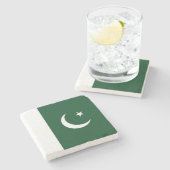 Dessous-de-verre En Pierre Drapeau du Pakistan (Côté)