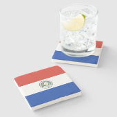 Dessous-de-verre En Pierre Drapeau du Paraguay (Côté)