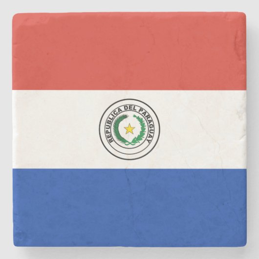 Dessous-de-verre En Pierre Drapeau du Paraguay (Devant)