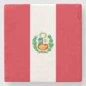 Dessous-de-verre En Pierre Drapeau du Pérou (Devant)