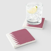 Dessous-de-verre En Pierre Drapeau du Qatar (Côté)