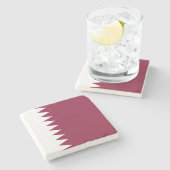 Dessous-de-verre En Pierre Drapeau du Qatar (Côté)