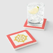 Dessous-de-verre En Pierre Drapeau du royaume de Sikkim (Côté)