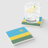 Dessous-de-verre En Pierre Drapeau du Rwanda (Côté)