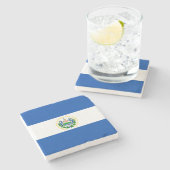 Dessous-de-verre En Pierre Drapeau El Salvador (Côté)