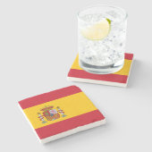 Dessous-de-verre En Pierre Drapeau espagnol (Espagne) (Côté)