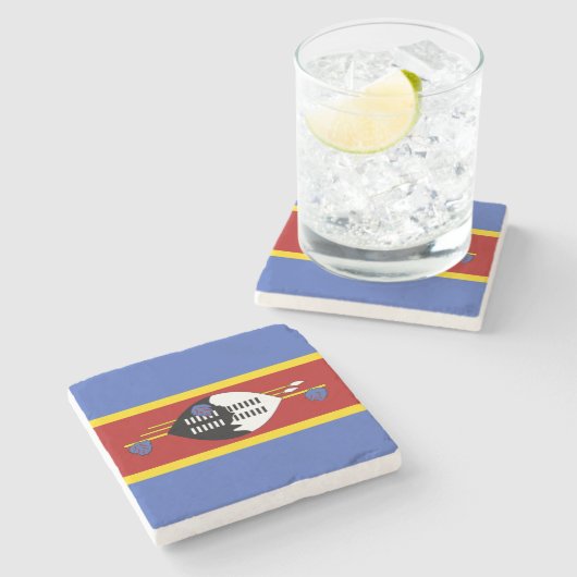 Dessous-de-verre En Pierre Drapeau Eswatini (Côté)