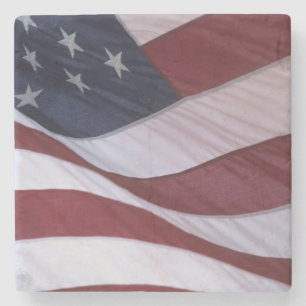 Dessous-de-verre En Pierre Drapeau États-Unis, Caroline du Nord, États-Unis