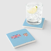 Dessous-de-verre En Pierre Drapeau Fidji (Côté)