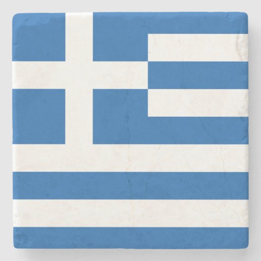 Dessous-de-verre En Pierre Drapeau grec (Grèce) (Devant)