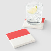 Dessous-de-verre En Pierre Drapeau Indonésie (Côté)