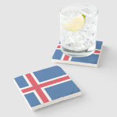 Dessous-de-verre En Pierre Drapeau Islande (Côté)