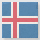 Dessous-de-verre En Pierre Drapeau Islande (Devant)