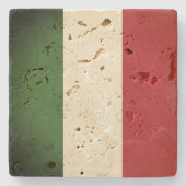 Dessous-de-verre En Pierre Drapeau italien (Devant)