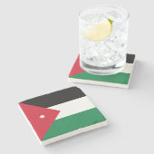 Dessous-de-verre En Pierre Drapeau Jordanie (Côté)